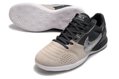 Nike Street Gato IC Low-Tops Soccer Shoes - Beige/Silver/Black