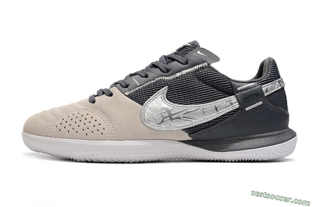Nike Street Gato IC Low-Tops Soccer Shoes - Beige/Silver/Black 2