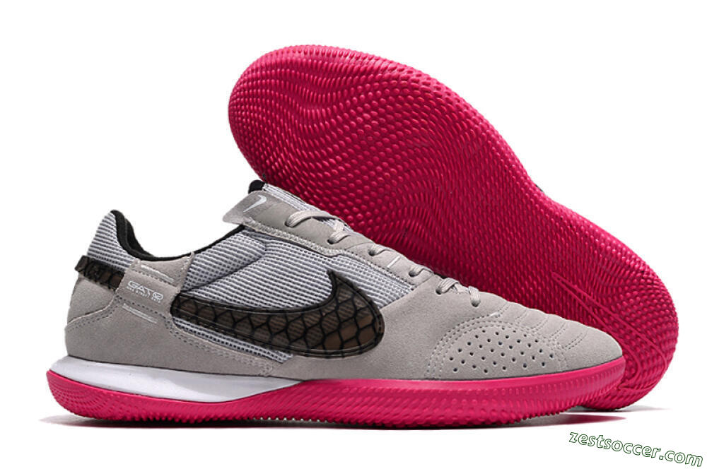 Nike Street Gato IC Low-Tops Soccer Shoes - Grey/Black/Pink 0