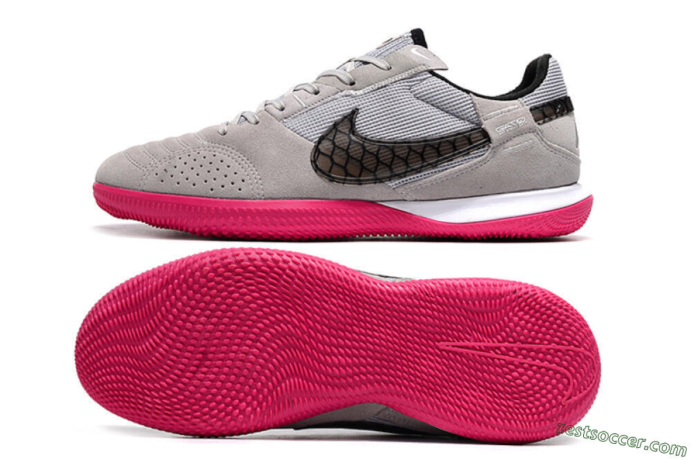 Nike Street Gato IC Low-Tops Soccer Shoes - Grey/Black/Pink 1