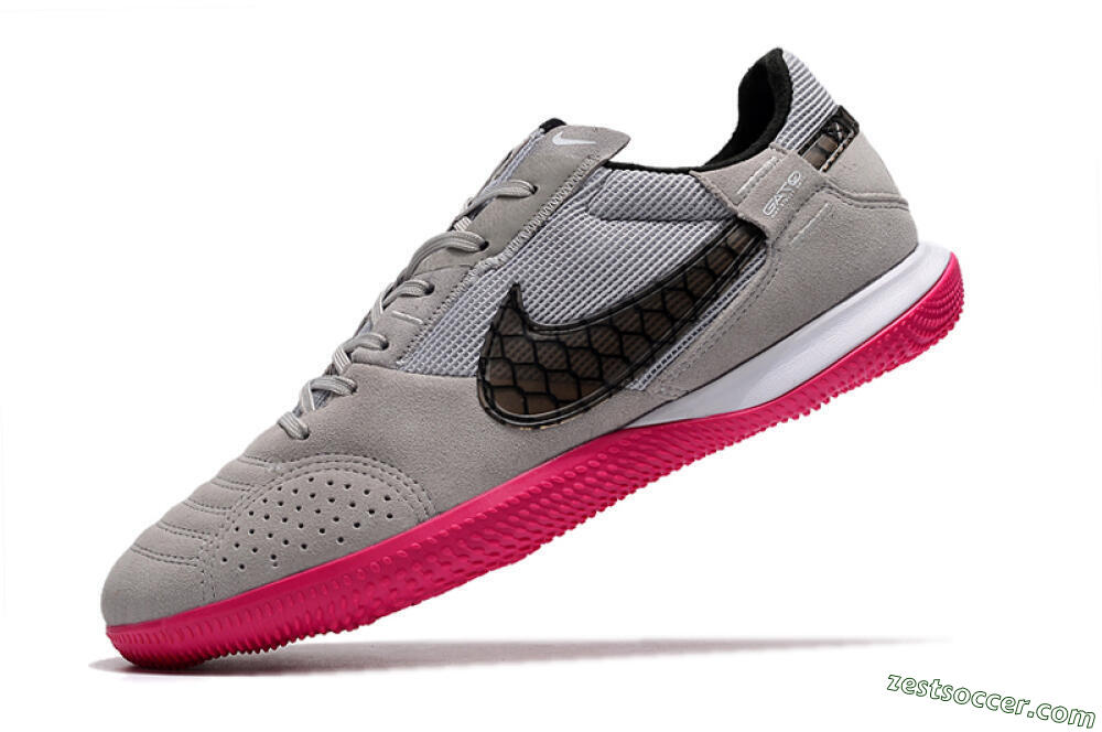 Nike Street Gato IC Low-Tops Soccer Shoes - Grey/Black/Pink 5