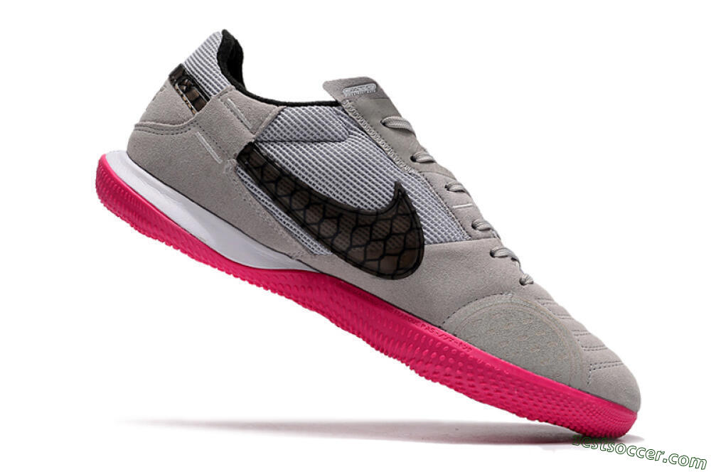 Nike Street Gato IC Low-Tops Soccer Shoes - Grey/Black/Pink 4