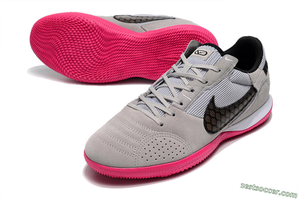 Nike Street Gato IC Low-Tops Soccer Shoes - Grey/Black/Pink 3