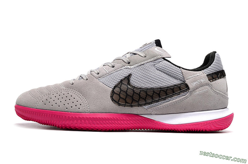 Nike Street Gato IC Low-Tops Soccer Shoes - Grey/Black/Pink 2