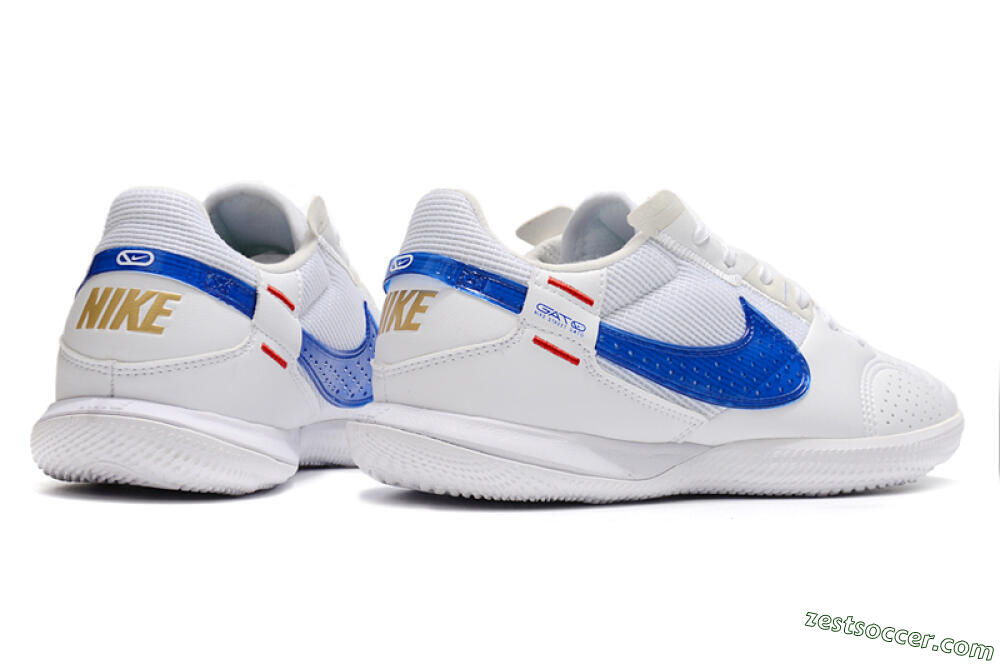 Nike Street Gato IC Low-Tops Soccer Shoes - White/Red/Blue 6