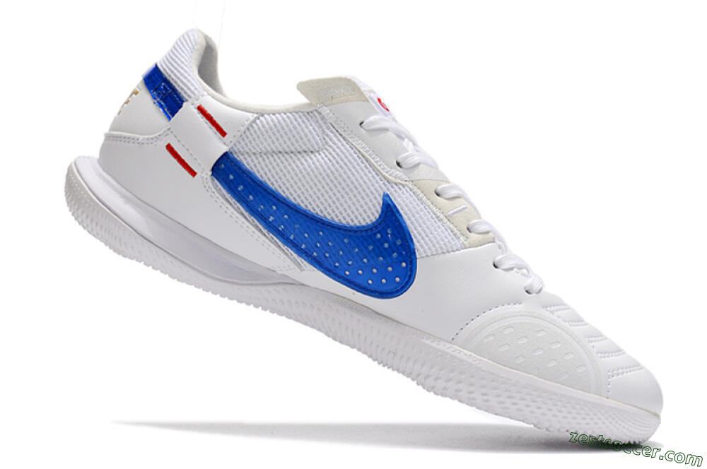 Nike Street Gato IC Low-Tops Soccer Shoes - White/Red/Blue 4