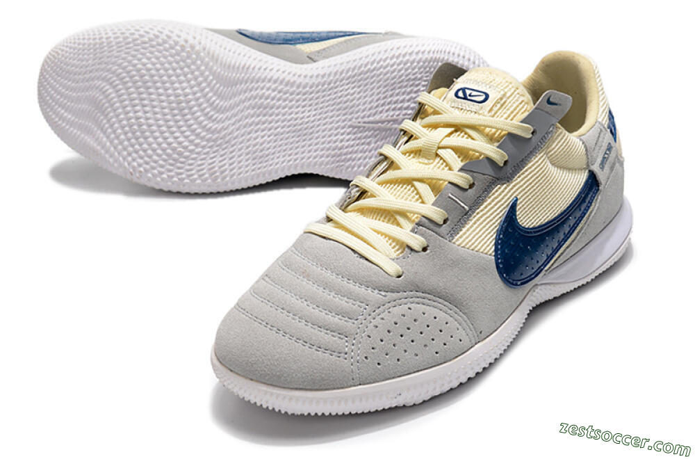 Nike Street Gato IC Low-Tops Soccer Shoes - Grey/Beige/Blue 3