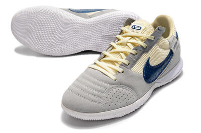 Nike Street Gato IC Low-Tops Soccer Shoes - Grey/Beige/Blue
