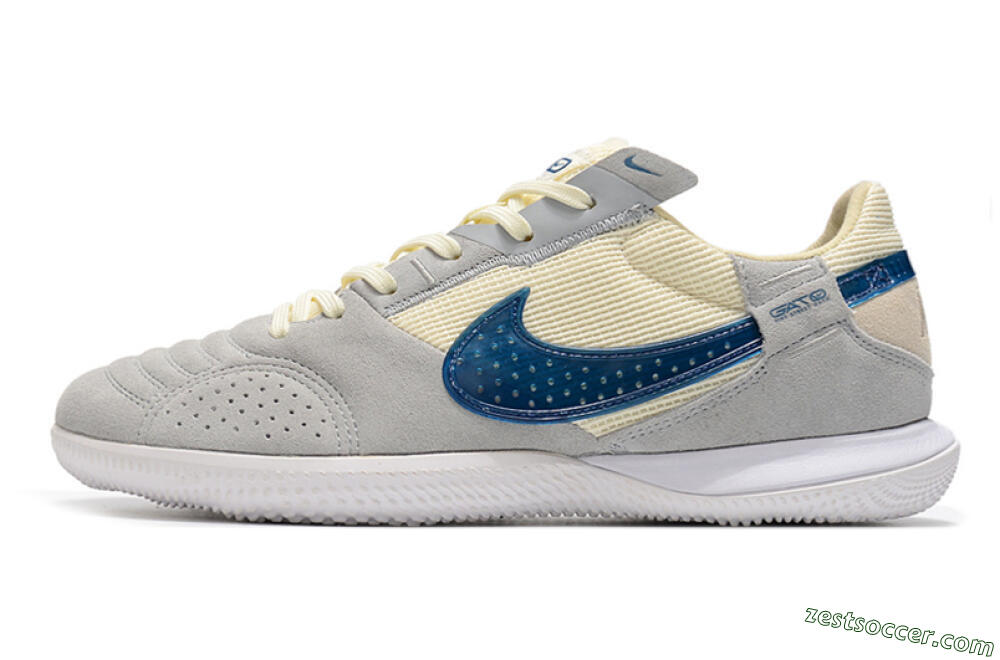 Nike Street Gato IC Low-Tops Soccer Shoes - Grey/Beige/Blue 2