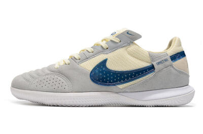 Nike Street Gato IC Low-Tops Soccer Shoes - Grey/Beige/Blue