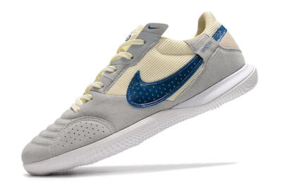 Nike Street Gato IC Low-Tops Soccer Shoes - Grey/Beige/Blue