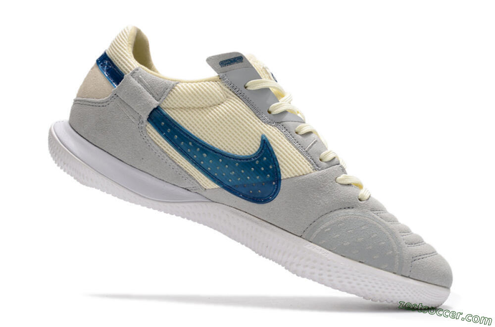 Nike Street Gato IC Low-Tops Soccer Shoes - Grey/Beige/Blue 4