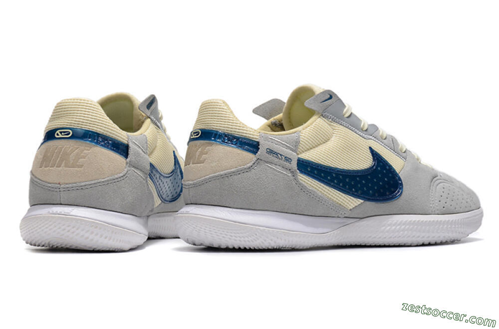 Nike Street Gato IC Low-Tops Soccer Shoes - Grey/Beige/Blue 6