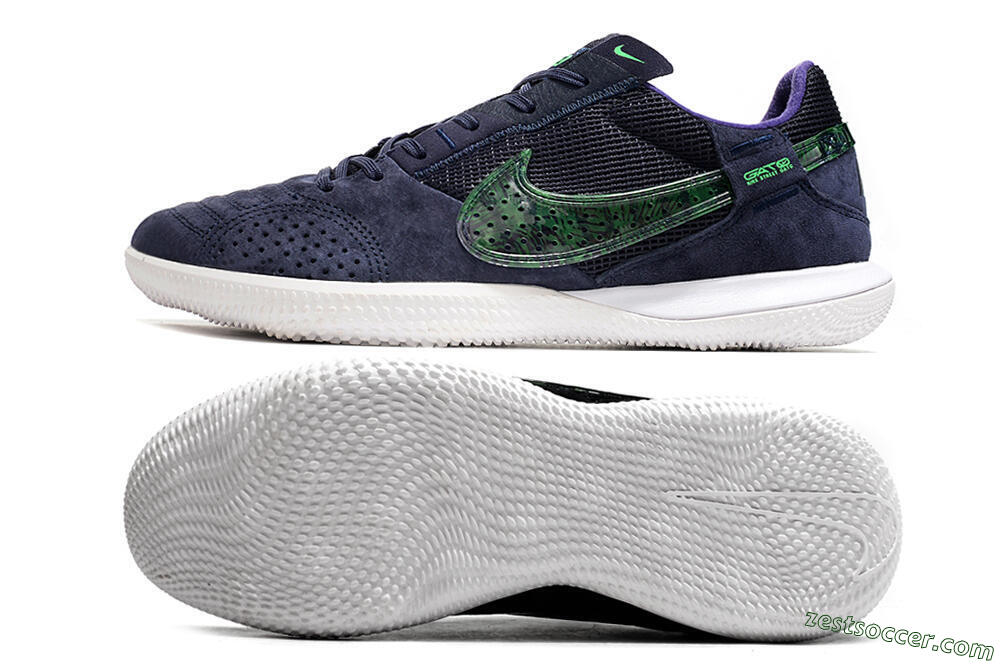 Nike Street Gato IC Low-Tops Soccer Shoes - Purple/Green/White 1