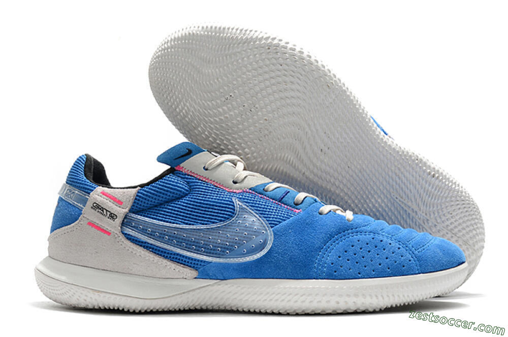 Nike Street Gato IC Low-Tops Soccer Shoes - Blue/Grey/White 0