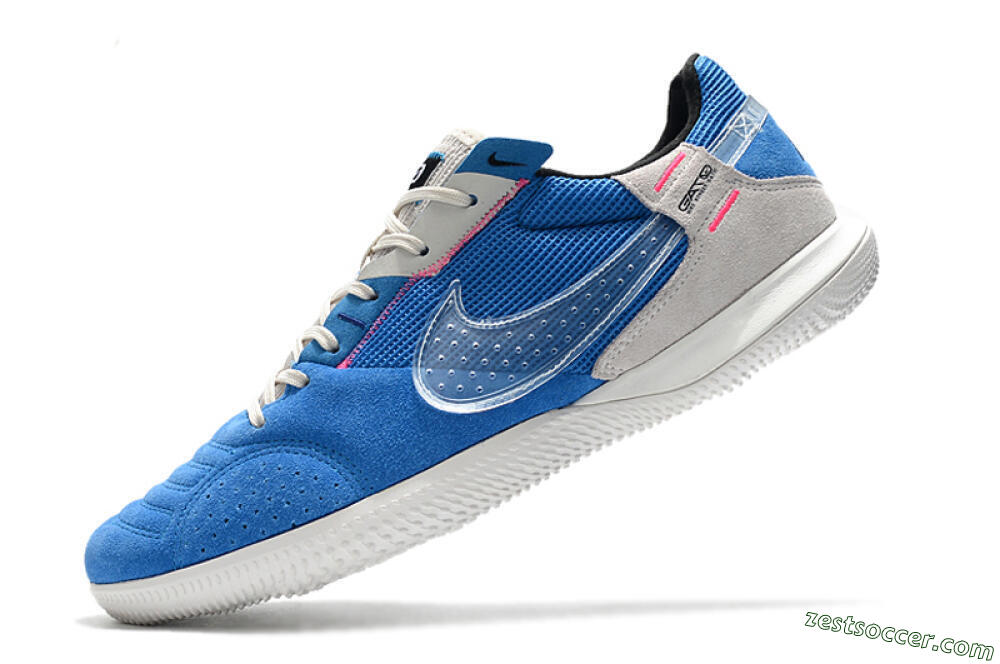 Nike Street Gato IC Low-Tops Soccer Shoes - Blue/Grey/White 5