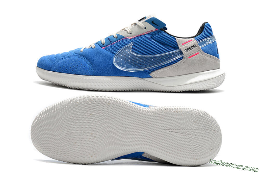 Nike Street Gato IC Low-Tops Soccer Shoes - Blue/Grey/White 1