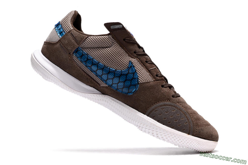 Nike Street Gato IC Low-Tops Soccer Shoes - Brown/Blue/White 4