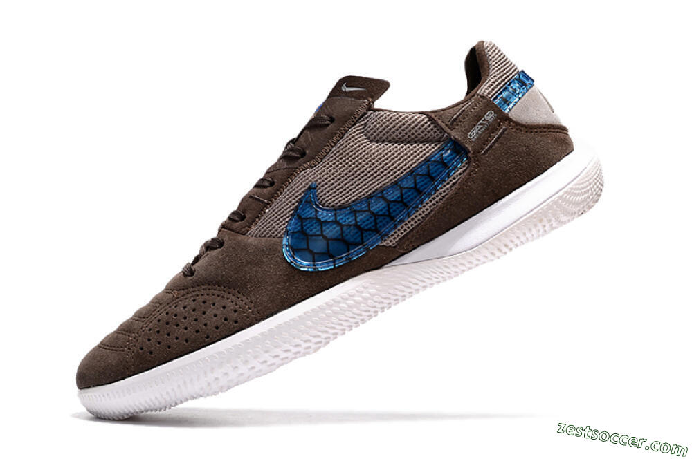 Nike Street Gato IC Low-Tops Soccer Shoes - Brown/Blue/White 5