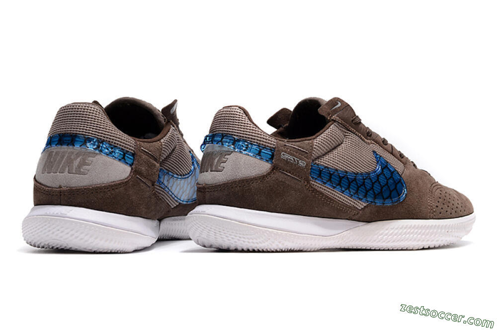 Nike Street Gato IC Low-Tops Soccer Shoes - Brown/Blue/White 6