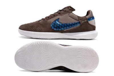 Nike Street Gato IC Low-Tops Soccer Shoes - Brown/Blue/White
