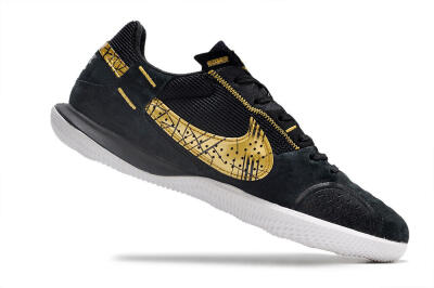 Nike Street Gato IC Low-Tops Soccer Shoes - Black/Gold/White