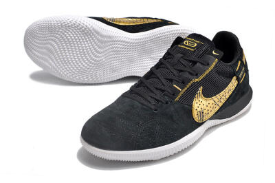 Nike Street Gato IC Low-Tops Soccer Shoes - Black/Gold/White