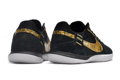 Nike Street Gato IC Low-Tops Soccer Shoes - Black/Gold/White