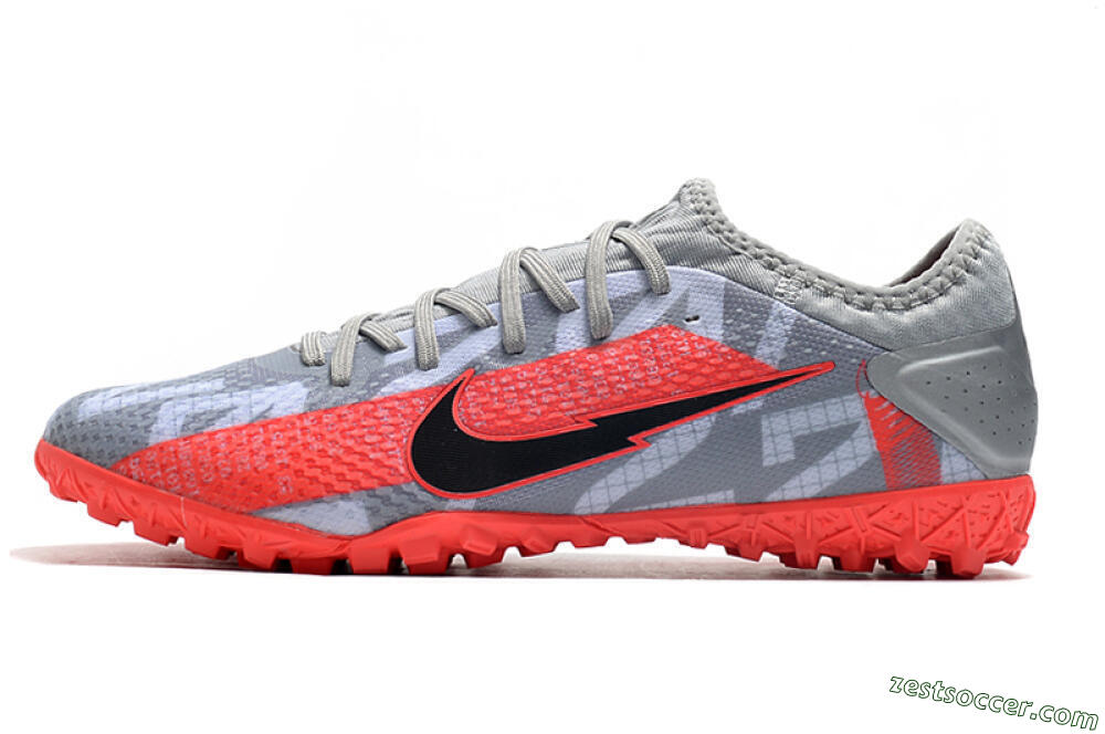 Nike Mercurial Vapor 13 Pro TF Low-Tops Soccer Shoes - Grey/Black/Red 2