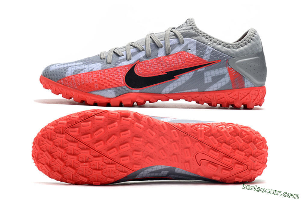 Nike Mercurial Vapor 13 Pro TF Low-Tops Soccer Shoes - Grey/Black/Red 1
