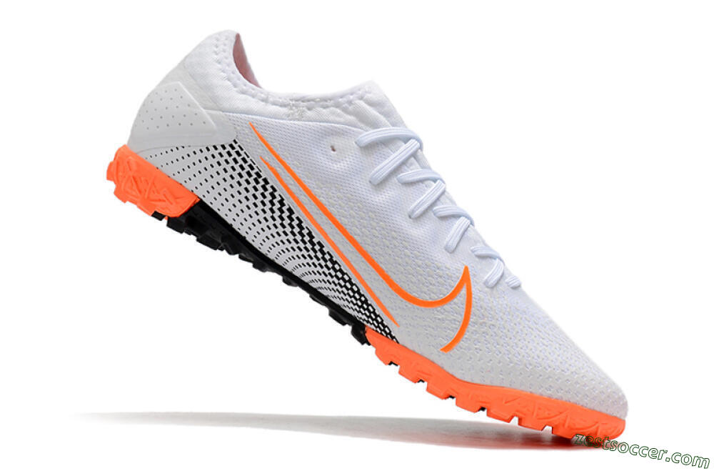 Nike Mercurial Vapor 13 Pro TF Low-Tops Soccer Shoes - White/Red/Black 4