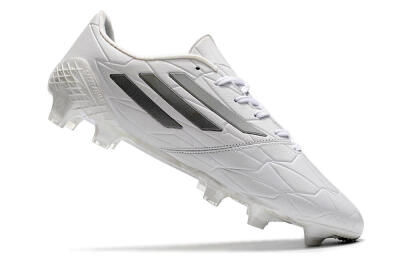 Adidas F50 Adizero Ghosted FG Low-Tops Soccer Cleats - White/Grey/Silver