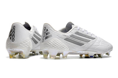 Adidas F50 Adizero Ghosted FG Low-Tops Soccer Cleats - White/Grey/Silver