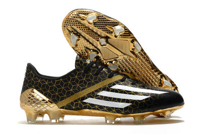 Adidas F50 Adizero Ghosted FG Low-Tops Soccer Cleats - Black/White/Gold