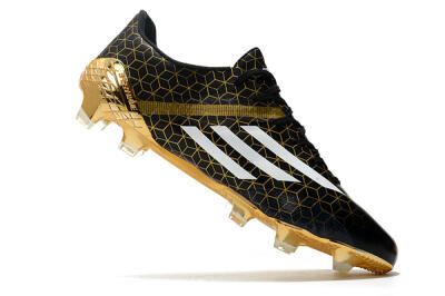 Adidas F50 Adizero Ghosted FG Low-Tops Soccer Cleats - Black/White/Gold