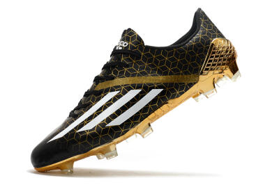 Adidas F50 Adizero Ghosted FG Low-Tops Soccer Cleats - Black/White/Gold