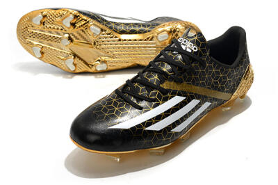 Adidas F50 Adizero Ghosted FG Low-Tops Soccer Cleats - Black/White/Gold