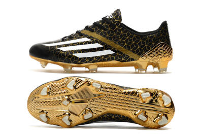 Adidas F50 Adizero Ghosted FG Low-Tops Soccer Cleats - Black/White/Gold
