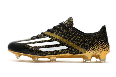 Adidas F50 Adizero Ghosted FG Low-Tops Soccer Cleats - Black/White/Gold