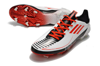 Adidas F50 Adizero Ghosted FG Low-Tops Soccer Cleats - White/Red/Black