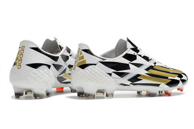 Adidas F50 Adizero Ghosted FG Low-Tops Soccer Cleats - White/Black/Gold