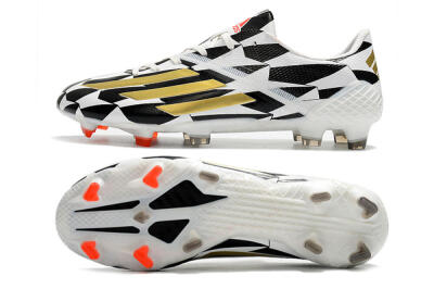 Adidas F50 Adizero Ghosted FG Low-Tops Soccer Cleats - White/Black/Gold
