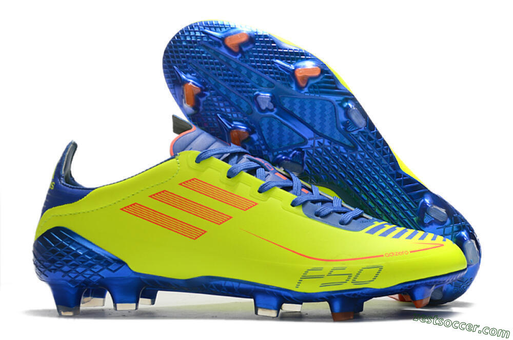 Adidas F50 Adizero Ghosted FG Low-Tops Soccer Cleats - Yellow/Red/Blue 0