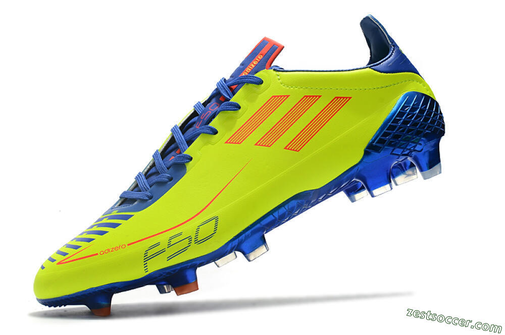 Adidas F50 Adizero Ghosted FG Low-Tops Soccer Cleats - Yellow/Red/Blue 5