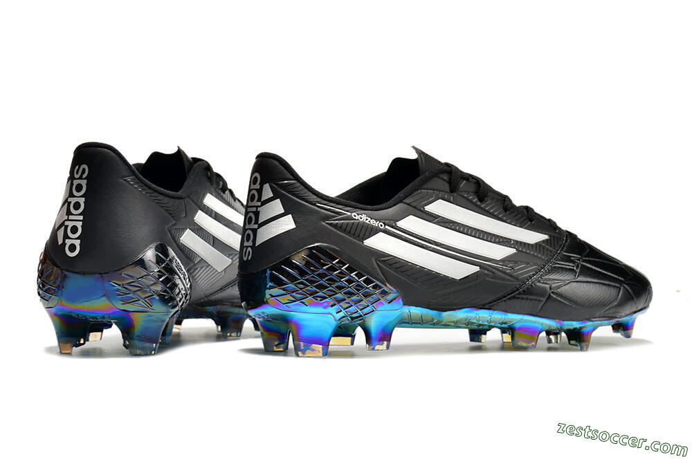 Adidas F50 Adizero Ghosted FG Low-Tops Soccer Cleats - Black/White/Gold 6