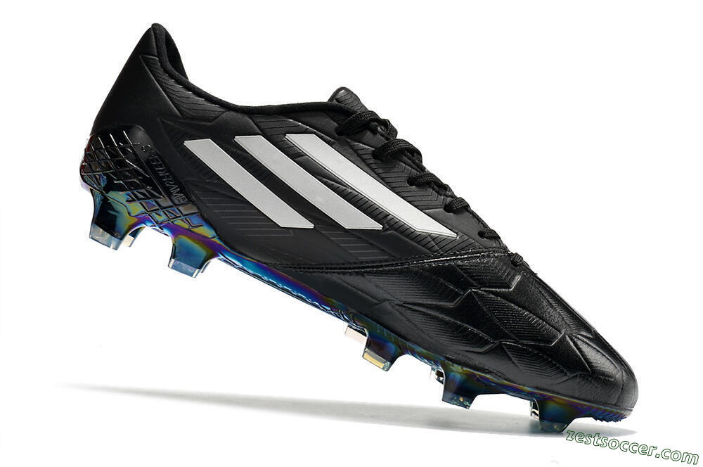Adidas F50 Adizero Ghosted FG Low-Tops Soccer Cleats - Black/White/Gold 4