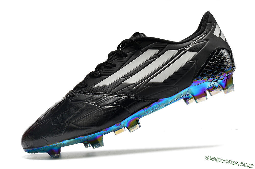 Adidas F50 Adizero Ghosted FG Low-Tops Soccer Cleats - Black/White/Gold 5