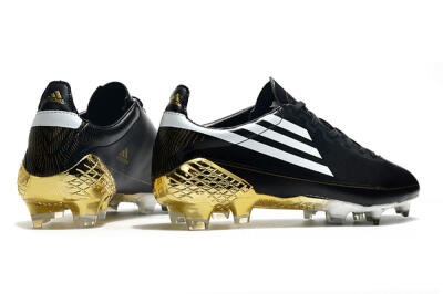 Adidas F50 Adizero Ghosted FG Low-Tops Soccer Cleats - Black/White/Gold