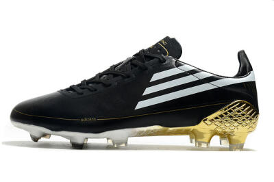 Adidas F50 Adizero Ghosted FG Low-Tops Soccer Cleats - Black/White/Gold