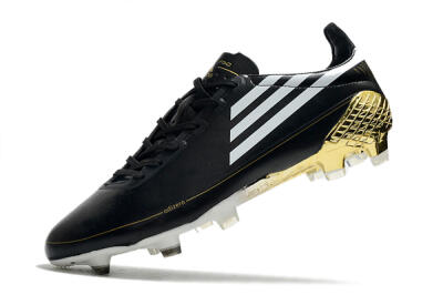Adidas F50 Adizero Ghosted FG Low-Tops Soccer Cleats - Black/White/Gold